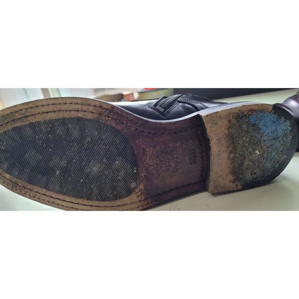 Italian Leather Side Zip Lace-Up‎ Ankle Boots Mens 9 Brown George Brown BILT